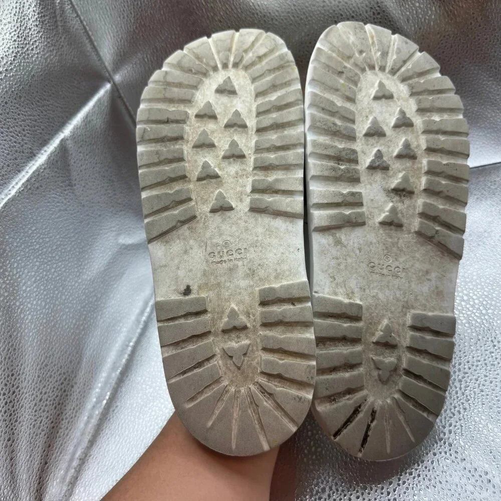 Size 10 - Gucci Pursuit Web‎ Pool Beach Resort White Red Green Slides Sandals